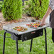 Backyard Pro 32" x 16" Stainless Steel Griddle Plate with 2 1/4" Splash Guard and Handles Main Thumbnail 1