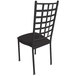 A black Holland Bar Stool stackable chair with a black seat.