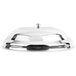 A Town stainless steel compote dish cover on a silver tray.