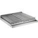 A stainless steel metal grid for a 24" x 27" Add-On Charbroiler.