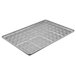 A Chicago Metallic aluminized steel slider bun pan with a grid pattern and holes in it.