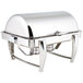Acopa Extra-Heavy Weight 8 Qt. Dripless Full Size Stackable Stainless Steel Roll Top Chafer Main Thumbnail 2
