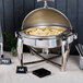 Acopa Extra-Heavy Weight 6.5 Qt. Round Dripless Stackable Stainless Steel Roll Top Chafer Main Thumbnail 5