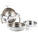 Acopa Extra-Heavy Weight 6.5 Qt. Round Dripless Stackable Stainless Steel Roll Top Chafer Main Thumbnail 4
