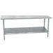Advance Tabco TTS-186 18" x 72" 18 Gauge Stainless Steel Work Table with Undershelf Main Thumbnail 1