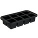 American Metalcraft SMC8 Black Silicone 8 Compartment 2" Cube Ice / Dessert Mold with Reinforced Metal Stabilizing Frame Main Thumbnail 2
