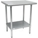 Advance Tabco TTS-182 18" x 24" 18 Gauge Stainless Steel Work Table with Undershelf Main Thumbnail 1
