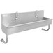 Advance Tabco 19-18-40EFADA 16-Gauge ADA Multi-Station Hand Sink with 5" Deep Bowl and 2 Electronic Faucets - 40" x 17 1/2" Main Thumbnail 1