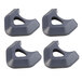 A group of grey plastic MetroMax qwikTRAK bottom track pieces with holes.