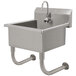 An Advance Tabco stainless steel hand sink with a faucet.