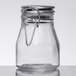 Tablecraft H3S&P 3.5 oz. Resealable Salt and Pepper Shaker Glass Jar with Stainless Steel Clip-Top Lid Main Thumbnail 2