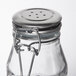 Tablecraft H3S&P 3.5 oz. Resealable Salt and Pepper Shaker Glass Jar with Stainless Steel Clip-Top Lid Main Thumbnail 5