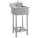 Advance Tabco FC-WM-2721FV 16-Gauge Single Station Hand Sink with 12" Deep Bowl and Toe Operated Faucet - 27" x 21 1/2" Main Thumbnail 1