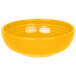 A yellow Fiesta Bistro bowl on a white background.