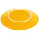 A yellow Fiesta® chop plate with a white rim.