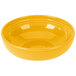 A yellow Fiesta china bistro bowl with a white background.