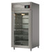 A Maturmeat stainless steel meat aging cabinet with glass doors.