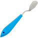 An Ateco baking / icing spatula with a blue plastic handle and silver blade.