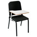 National Public Seating 8210/TA82R Black Melody Stack Chair with Right Tablet Desk Arm Main Thumbnail 1