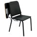 National Public Seating 8210/TA82R Black Melody Stack Chair with Right Tablet Desk Arm Main Thumbnail 4
