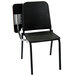 National Public Seating 8210/TA82R Black Melody Stack Chair with Right Tablet Desk Arm Main Thumbnail 5