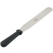 A black and white Ateco straight baking and icing spatula with a plastic handle.