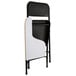National Public Seating 5210R Black Steel Premium Folding Chair with Right Gray Tablet Arm Main Thumbnail 4