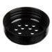 A black plastic round bowl with holes in the top.