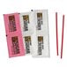 A clear packet of red sugar sticks from a Double Serving Hot Beverage Condiment Kit.