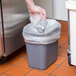 Lavex Janitorial 13 Qt. / 3 Gallon Gray Rectangular Wastebasket / Trash Can Main Thumbnail 1