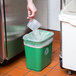 Lavex Janitorial 13 Qt. / 3 Gallon Green Rectangular Recycling Wastebasket / Trash Can Main Thumbnail 1