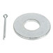 A silver metal screw and washer for a 10" Heavy-Duty Tilt Truck wheel.