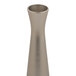 A close-up of a Tablecraft silver metal hourglass bud vase.