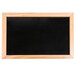 A blackboard with a wooden frame.