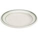 Homer Laughlin by Steelite International HL2001 Green Band Rolled Edge 5 3/8" Ivory (American White) China Plate - 36/Case Main Thumbnail 3