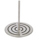 A silver plated metal Franmara wine decanter funnel with a spiral design.