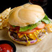 Devault Foods 6 oz. Homestyle 75/25 Beef Burger - 27/Case Main Thumbnail 1