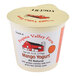 A Pequea Valley Farm container of mango yogurt with a white lid.