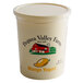 A Pequea Valley Farm white container of mango yogurt with a lid.