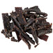 Lancaster County Farms Maple and Pepper Flavor beef jerky strips in a pile on a white background.