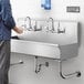 Regency 48" x 17 1/2" Multi-Station Hand Sink for 2 Wall Mounted Faucets Main Thumbnail 1