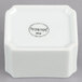A white square Libbey porcelain sugar caddy box with black text.