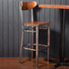 Lancaster Table & Seating Boomerang Bar Height Clear Coat Chair with Antique Walnut Seat and Back Main Thumbnail 1