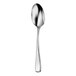 A close-up of a Oneida Perimeter stainless steel European teaspoon with a silver handle.