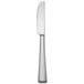 A silver Oneida butter knife with a black border on a white background.