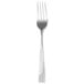 A silver 18/10 stainless steel salad/pastry fork with a design on the handle.
