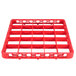 Carlisle RE25C05 OptiClean 25 Compartment Red Color-Coded Glass Rack Extender Main Thumbnail 2