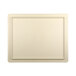 A beige rectangular melamine serving board with a faux bamboo design.