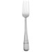 A Oneida Satin Astragal stainless steel dessert/salad fork with a black and silver handle.