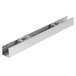 A long rectangular metal piece with white ends.